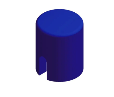 KTSC-62B - Switch cap ROUND BLUE for 6x6 Switches