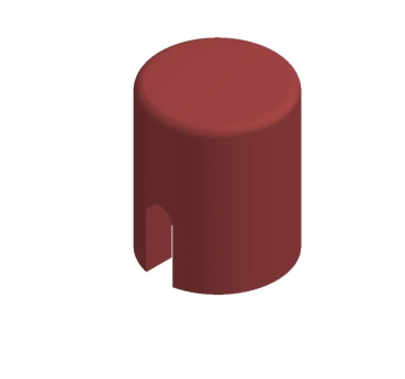 KTSC-62R - Switch cap ROUND RED for 6x6 Switches