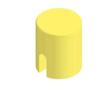 KTSC-62Y - Switch cap ROUND YELLOW for 6x6 Switches