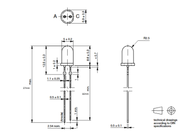 LED 5mm klar Pink Rund 1000mcd