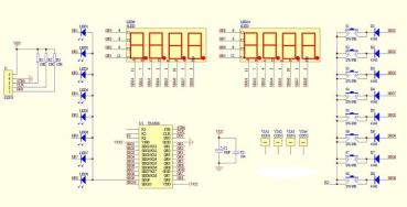 TM1638 8-Digit 7-Segments with 8-LEDs and 8-Push Buttons Module