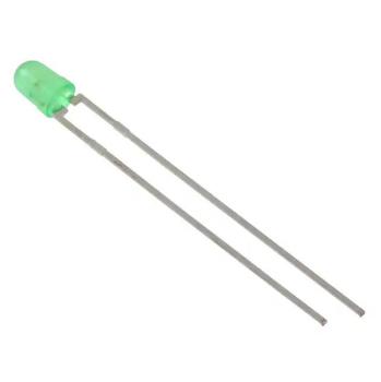 LED 3mm Diffused Green Round - Low Current, If - 2mA
