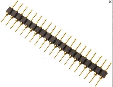 precision pin header, 28-pin, gold-plated, 2,54mm pitch