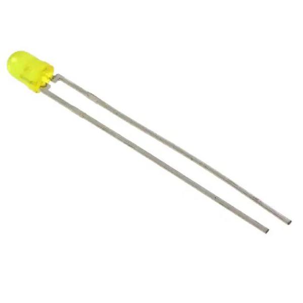 LED 3mm Diffused Yellow Round - Low Current, If - 2mA