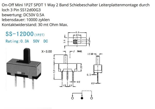 Schiebeschalter - SS12D00G3