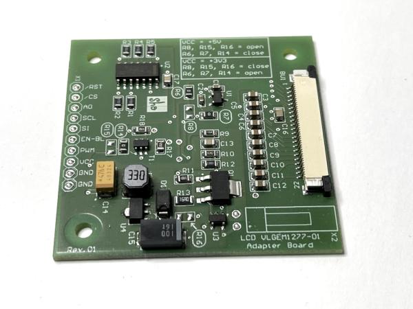 LCD VLGEM1277-01 Adapter Board +3.3V VCC