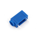 4mm Banana Socket Side Stackable PCB Mount 24A, 60 VDC, blue