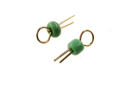 Test Point emerald green, PCB, THT, Gold